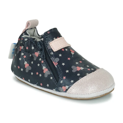 Chaussures Fille Chaussons bébés Robeez FESTIVE HEARTS Marine / Rose 2 Chaussures Fille Chaussons bébés Robeez FESTIVE HEARTS Marine / Rose