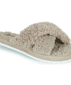 Chaussures Femme Chaussons Skechers COZY SLIDE Beige
