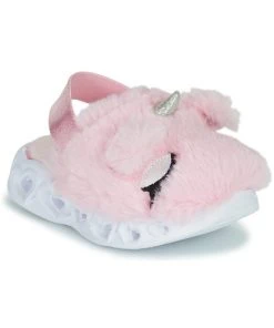 Chaussures Fille Chaussons Skechers HEART LIGHTS SANDALS Rose