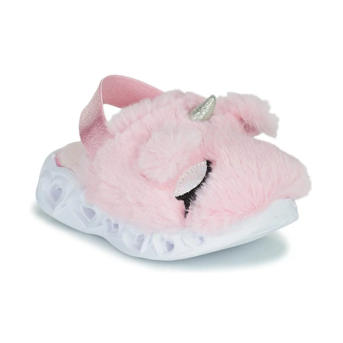 Chaussures Fille Chaussons Skechers HEART LIGHTS SANDALS Rose 3 Chaussures Fille Chaussons Skechers HEART LIGHTS SANDALS Rose