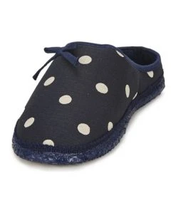Chaussures Femme Chaussons Giesswein PLEIN Bleu / Pois Blanc -Martina Magasin Soldes 283380 500 C